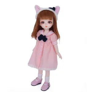 1/6 BJD Doll,12 Joints SD Girl Doll 10 Inch Ball Jointed Dolls Female Body Basic Makeup for DIY Dolls Best Gift for Girls,Blueeyeball