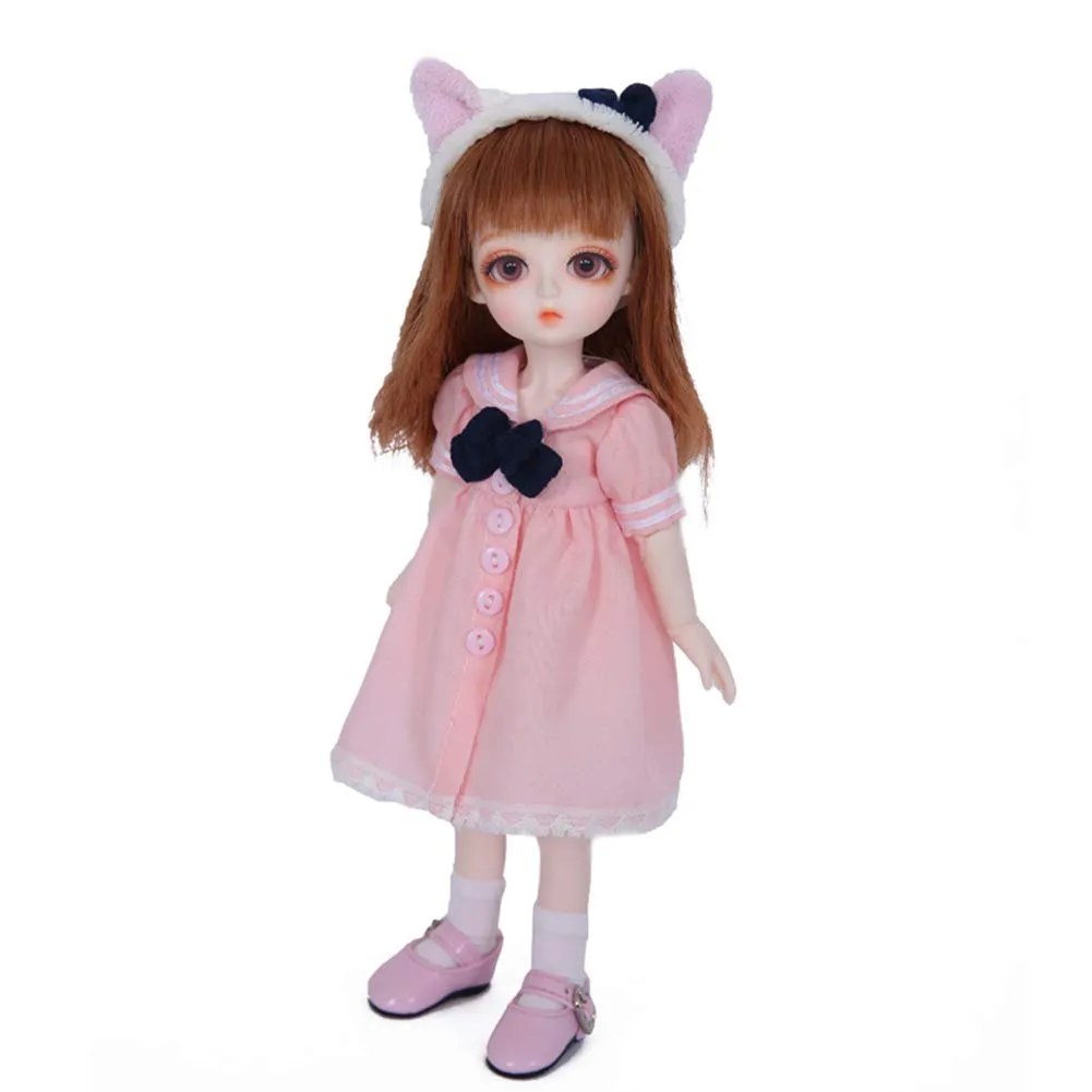 1/6 BJD Doll,12 Joints SD Girl Doll 10 Inch Ball Jointed Dolls Female Body Basic Makeup for DIY Dolls Best Gift for Girls,Blueeyeball