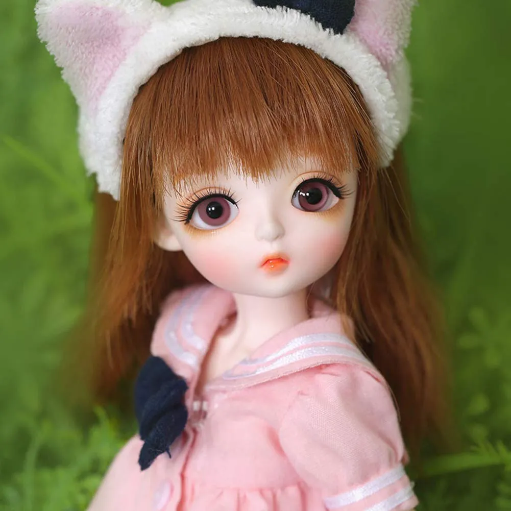 1/6 BJD Doll,12 Joints SD Girl Doll 10 Inch Ball Jointed Dolls Female Body Basic Makeup for DIY Dolls Best Gift for Girls,Blueeyeball