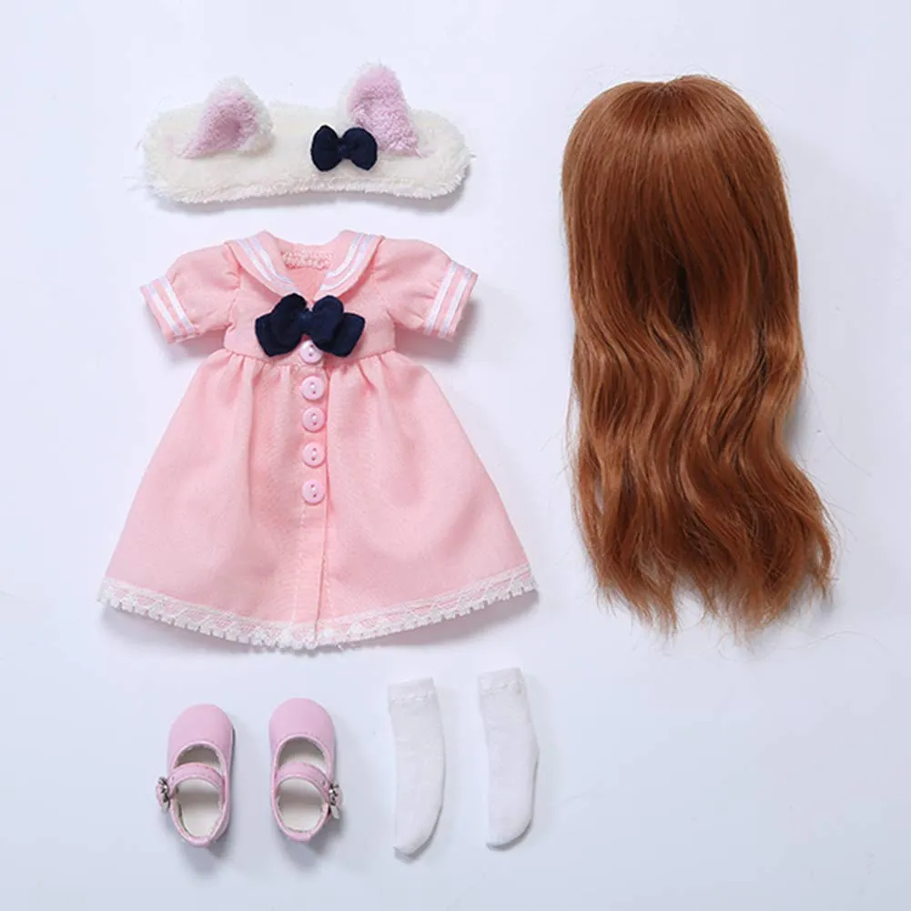 1/6 BJD Doll,12 Joints SD Girl Doll 10 Inch Ball Jointed Dolls Female Body Basic Makeup for DIY Dolls Best Gift for Girls,Blueeyeball