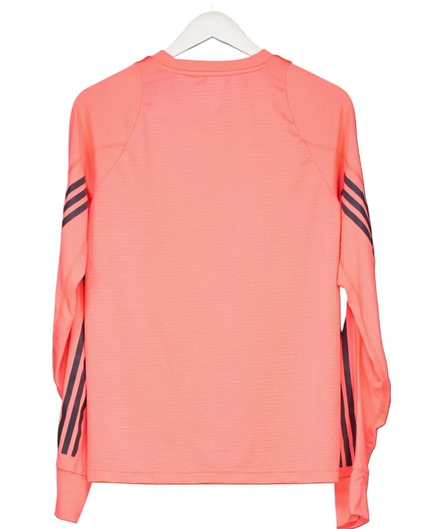 adidas Orange Reflective Running Top UK M
