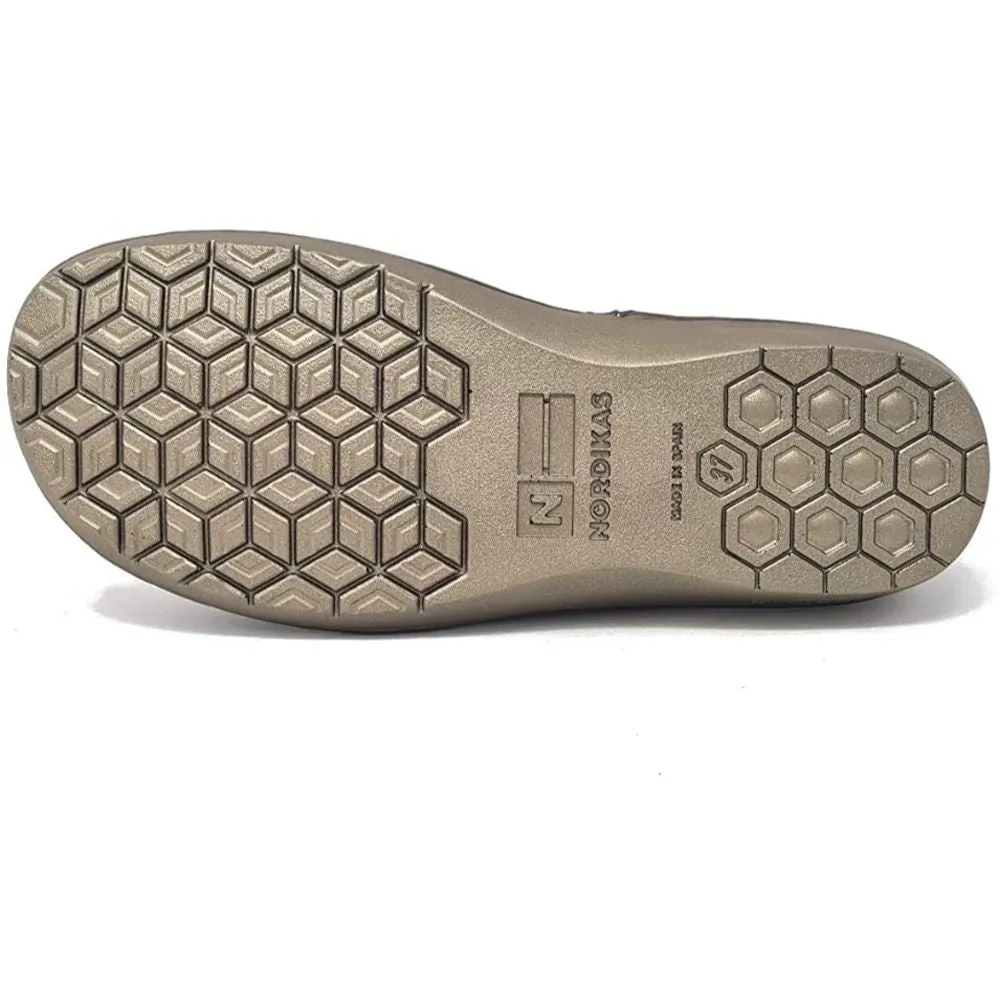 Afelpado Brown 304-80 Nordikas Comfy Slide Slippers