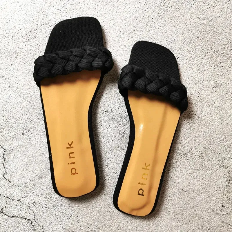 AMOZAE-- Fashionable Flat Slippers for Beach Comfort