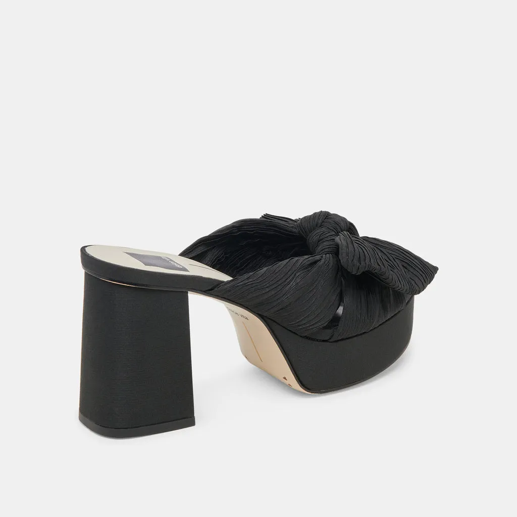 Blair Heels | Onyx Satin