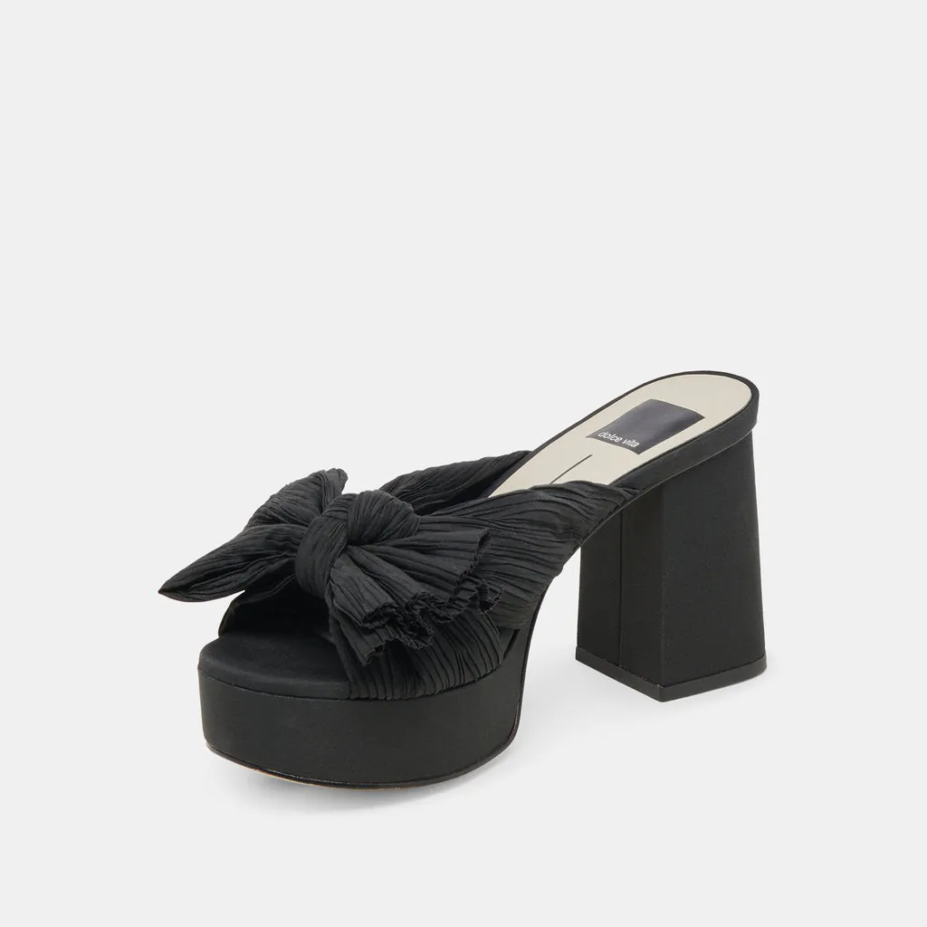 Blair Heels | Onyx Satin