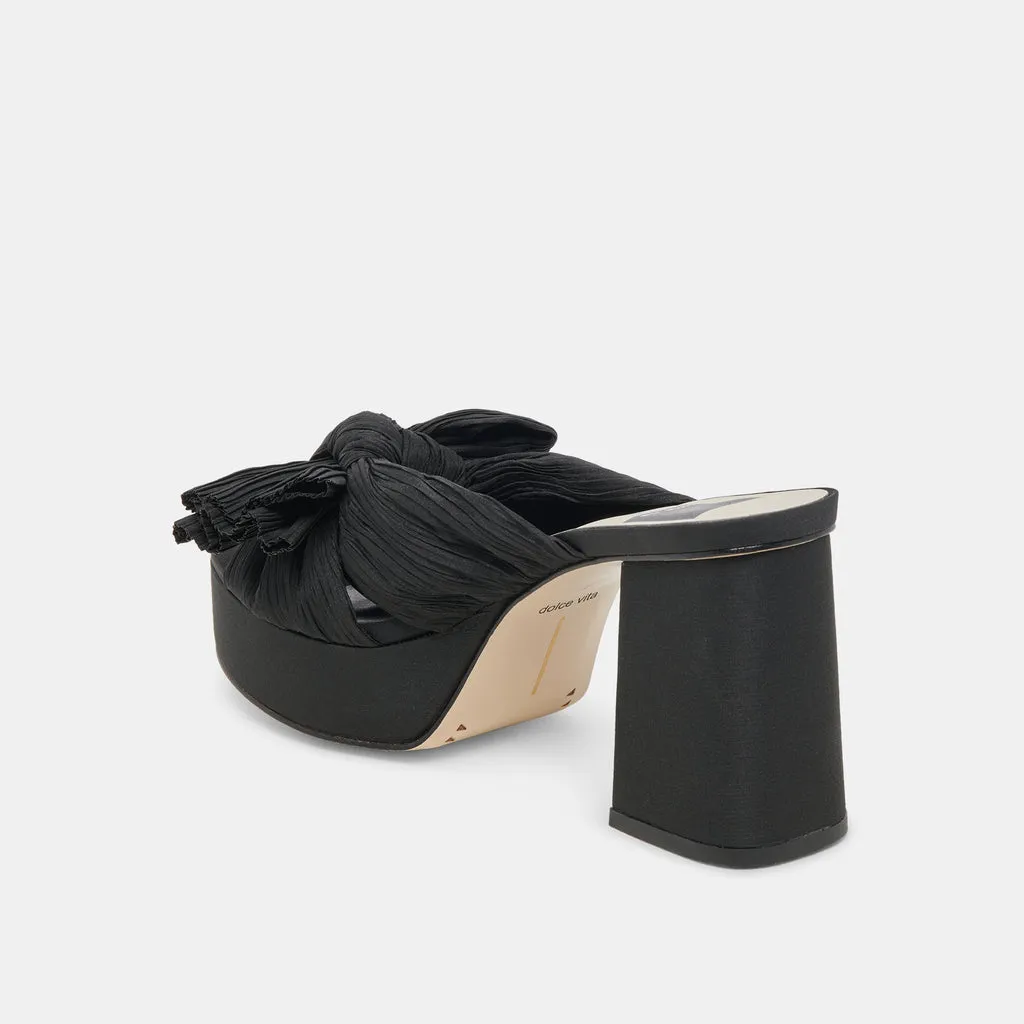 Blair Heels | Onyx Satin