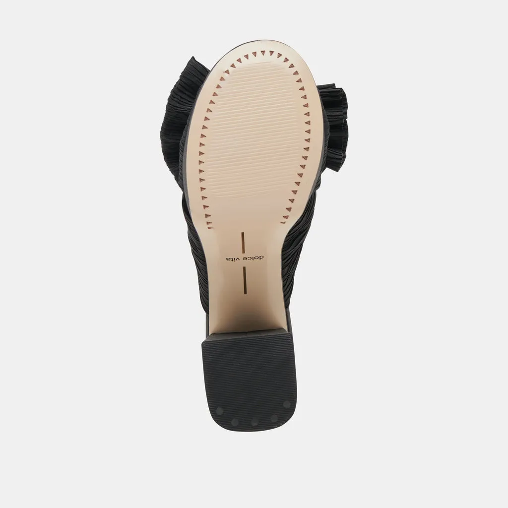 Blair Heels | Onyx Satin