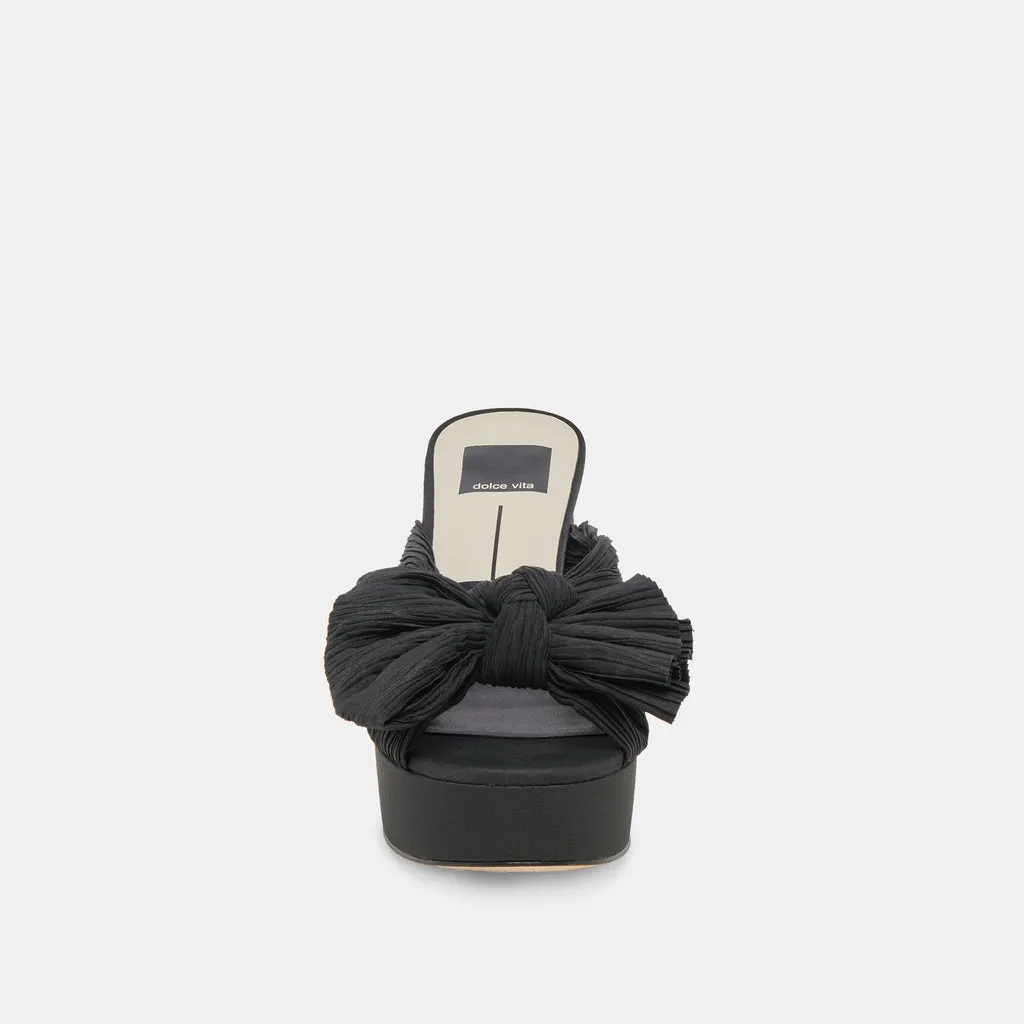 Blair Heels | Onyx Satin