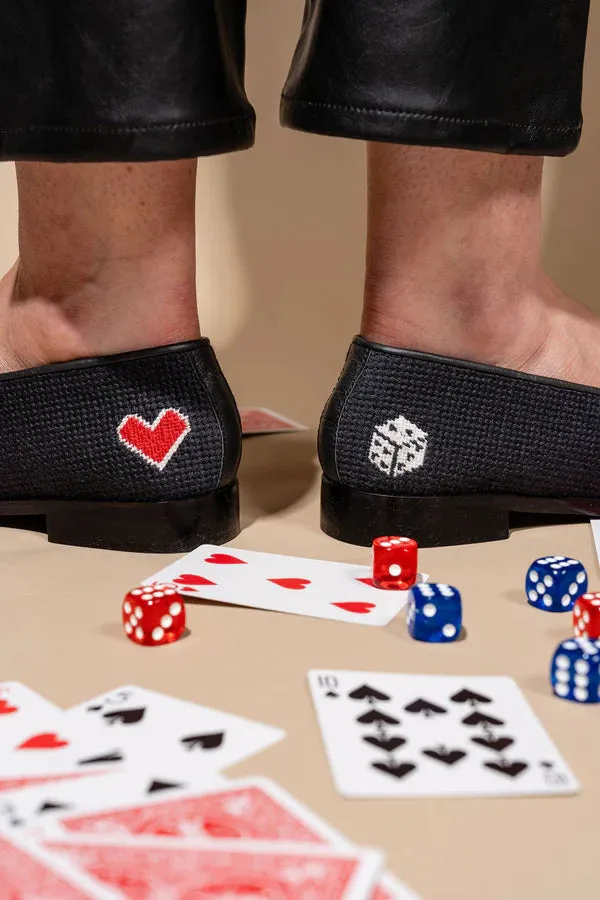 BY PAIGE - NEEDLEPOINT LOAFER IN QUEEN OF CARDS