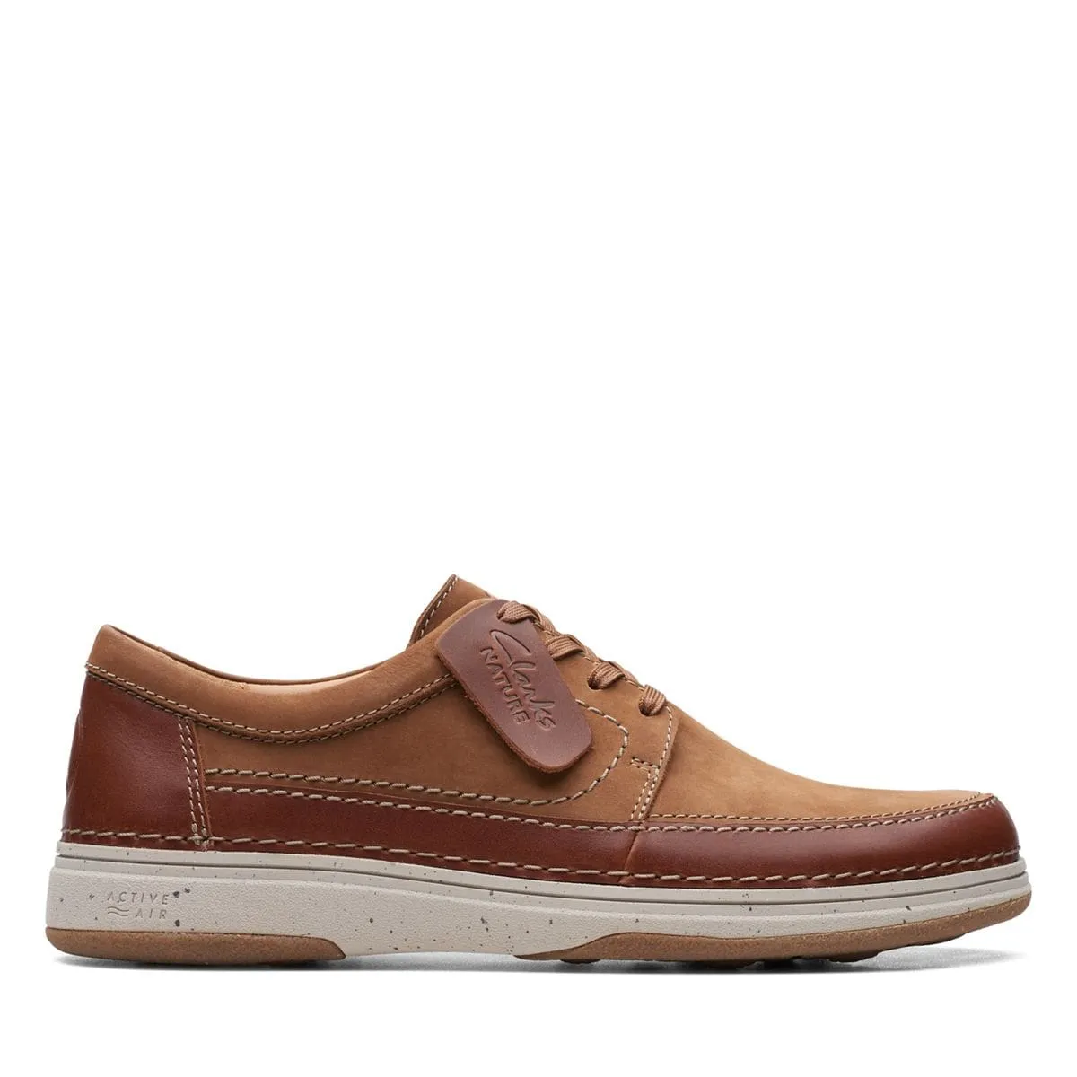 Clarks Men's Nature 5 Lo Lace Up Shoes- Dark Tan Combi