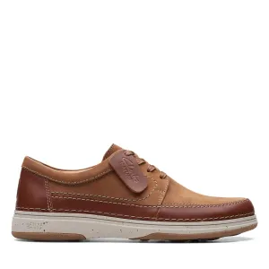 Clarks Men's Nature 5 Lo Lace Up Shoes- Dark Tan Combi