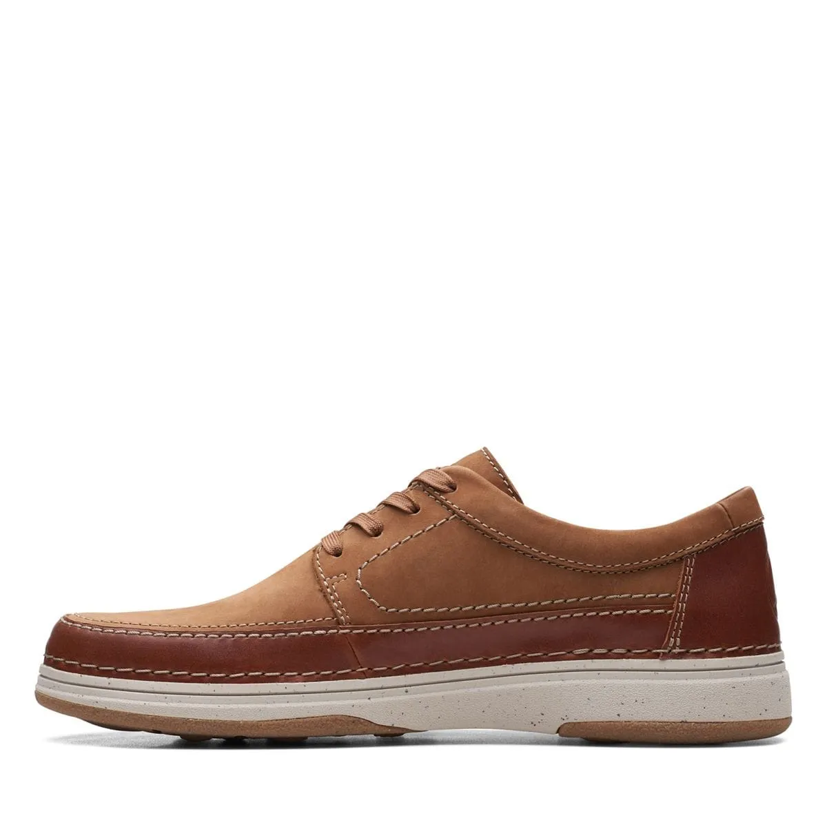 Clarks Men's Nature 5 Lo Lace Up Shoes- Dark Tan Combi