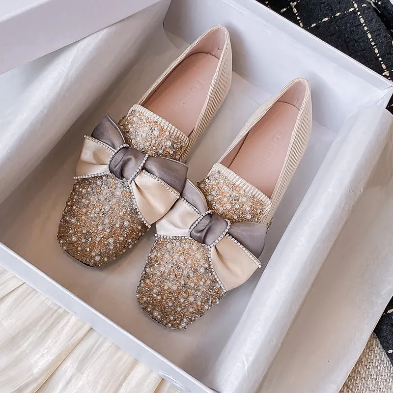 Comelyy Gentle Flat Rhinestone Shoes