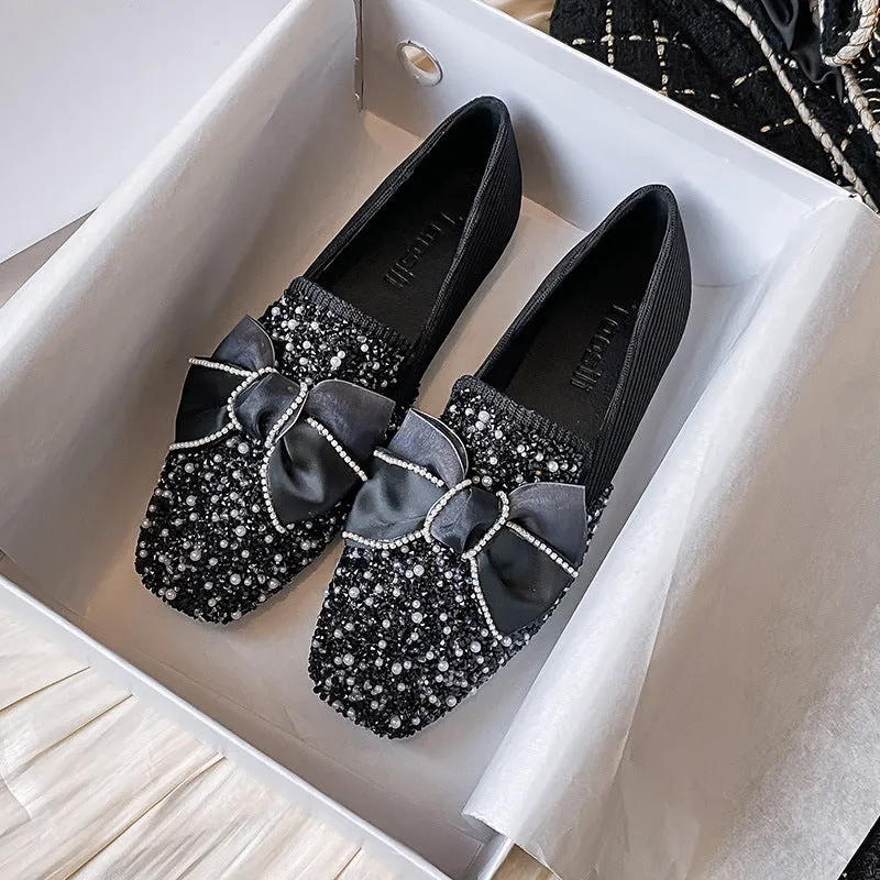 Comelyy Gentle Flat Rhinestone Shoes
