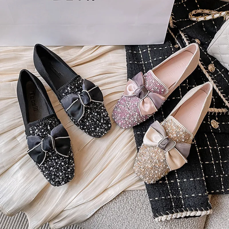 Comelyy Gentle Flat Rhinestone Shoes