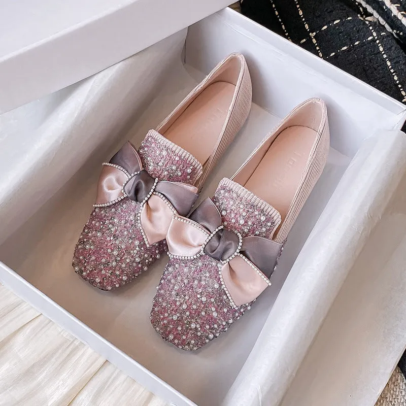 Comelyy Gentle Flat Rhinestone Shoes