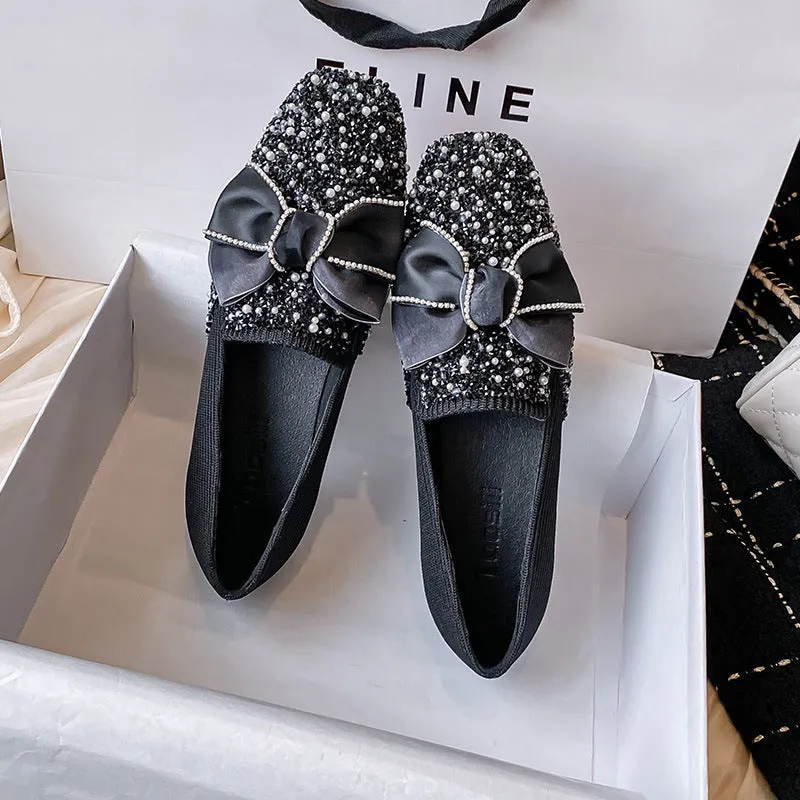 Comelyy Gentle Flat Rhinestone Shoes