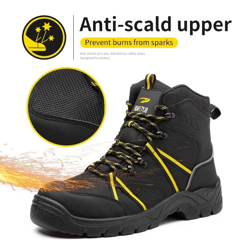 construction work boots, steel toe non-slip safety shoes