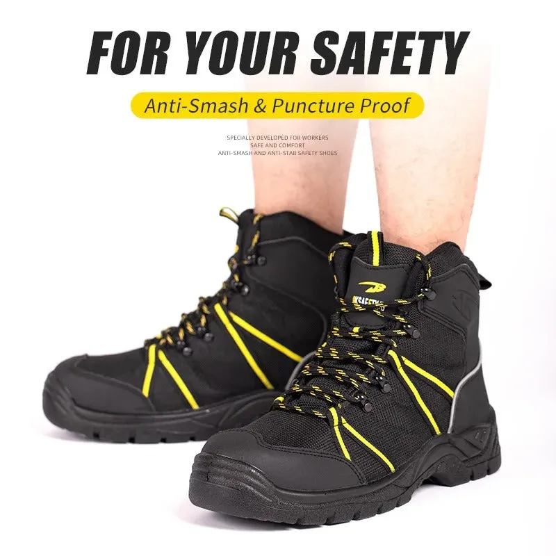 construction work boots, steel toe non-slip safety shoes