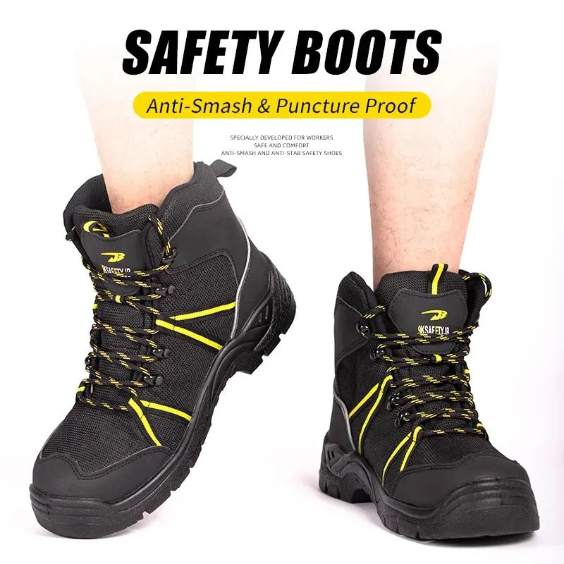 construction work boots, steel toe non-slip safety shoes