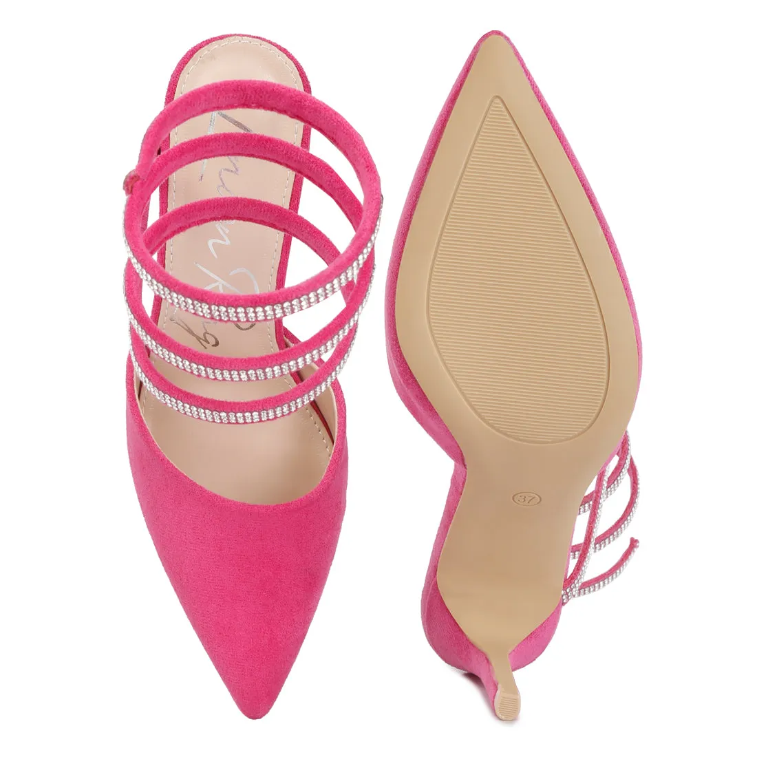 Elvira Rhinestones Embellished Sandals