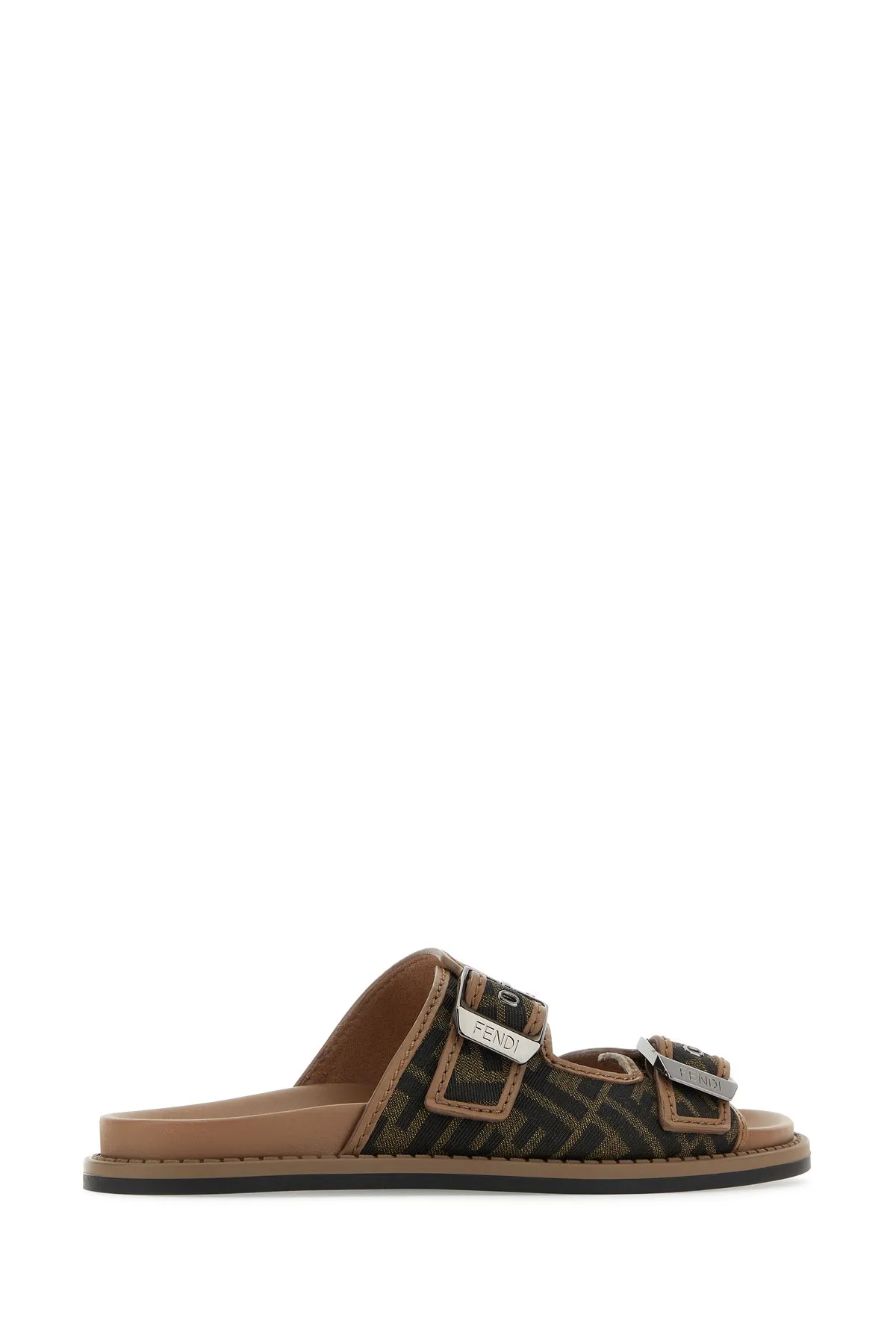 Embroidered canvas Fendi Feel slippers