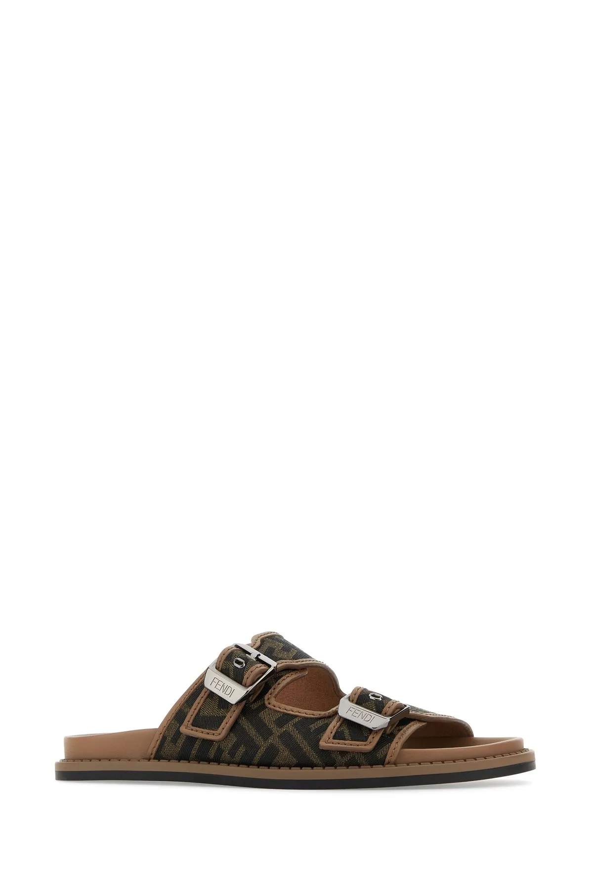 Embroidered canvas Fendi Feel slippers