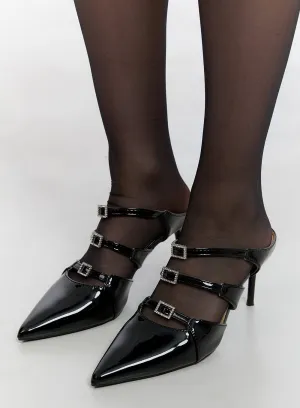 Faux Leather Stiletto Heels CD420