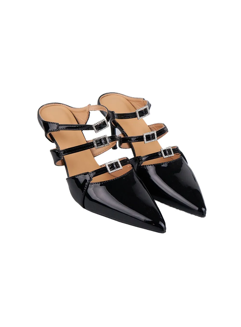 Faux Leather Stiletto Heels CD420