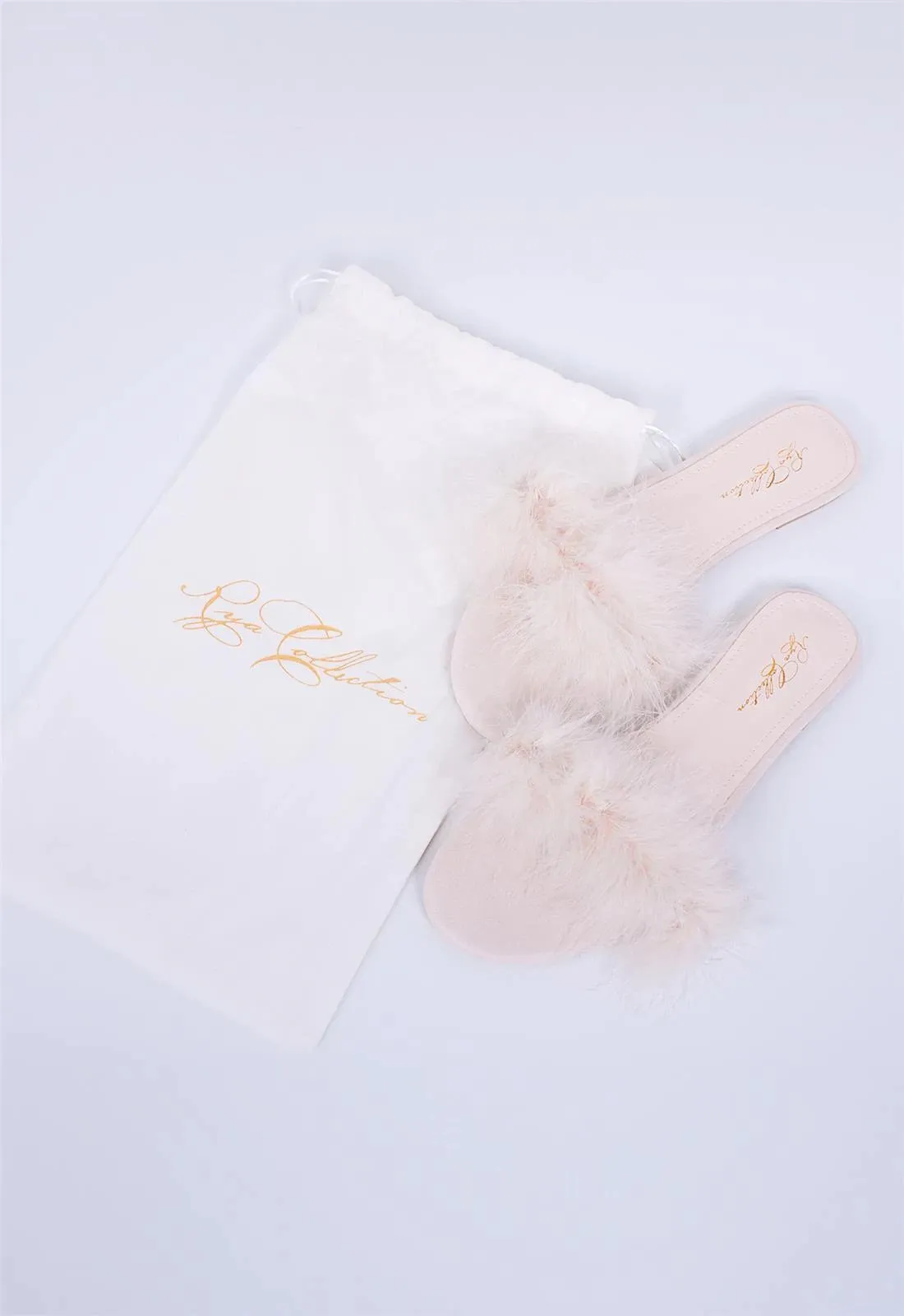 Feather Slipper, Champagne