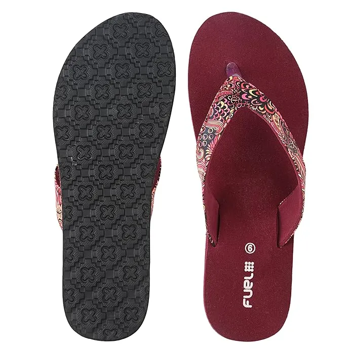 Fuel Comfortable Bela Slippers for Women's (MAROON)