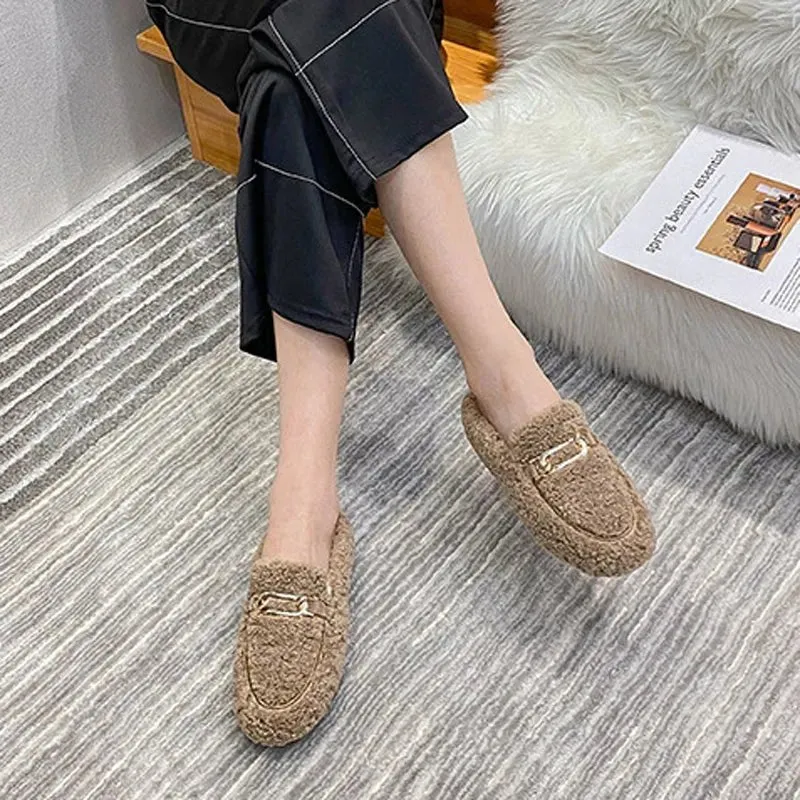 Fuzzy Loafer Slippers