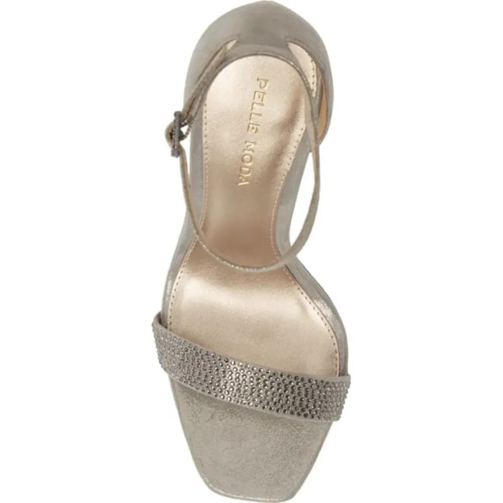 Gabi Pewter Shimmer Suede Pelle Moda Sandals