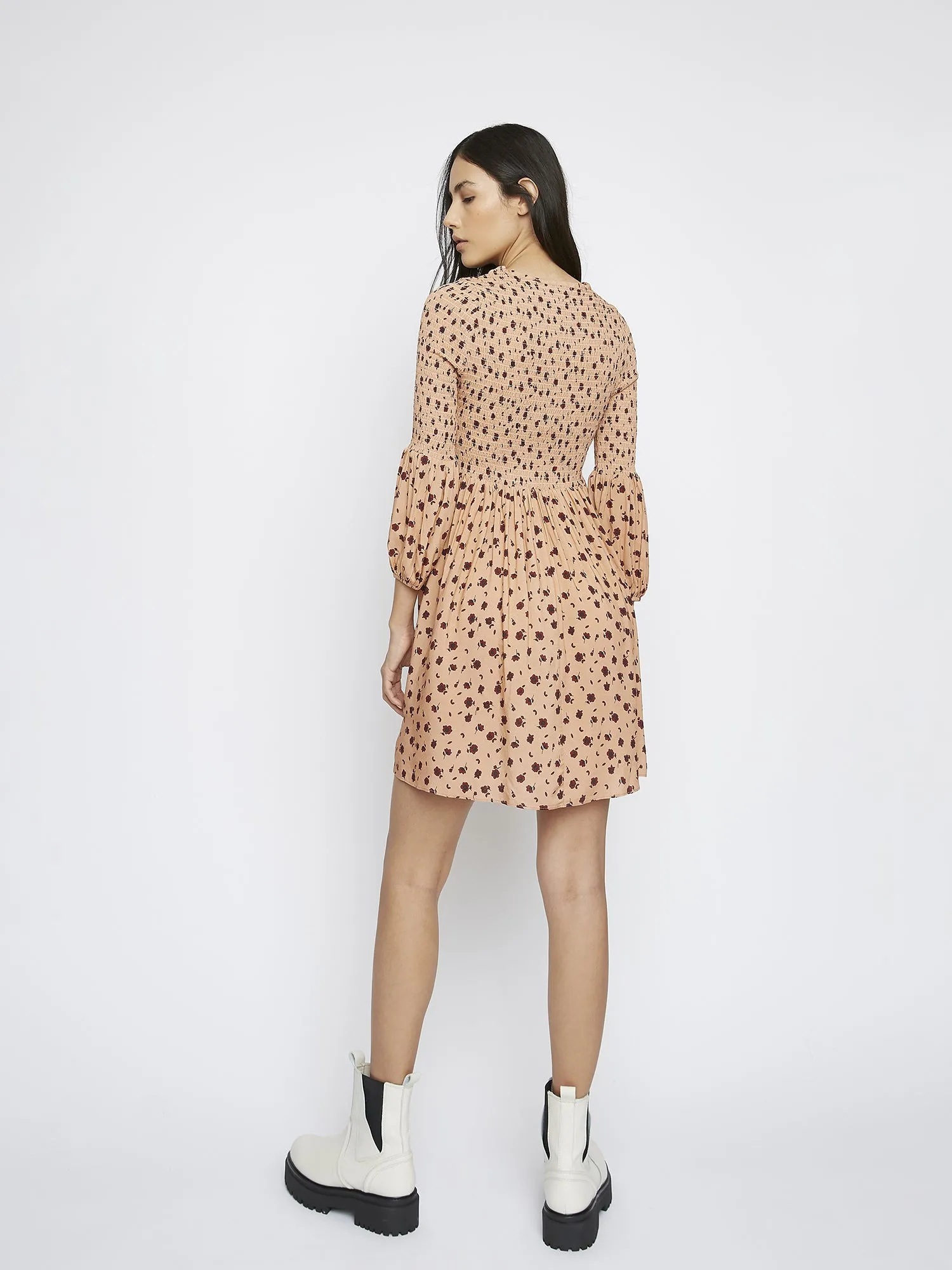 Glamorous Peach Floral Dress