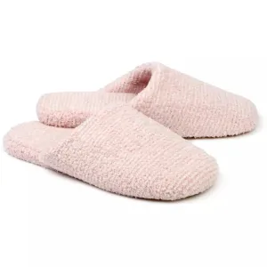 Kashwere Lounge Ultra Plush Blush Pink & White Heathered Spa Slippers