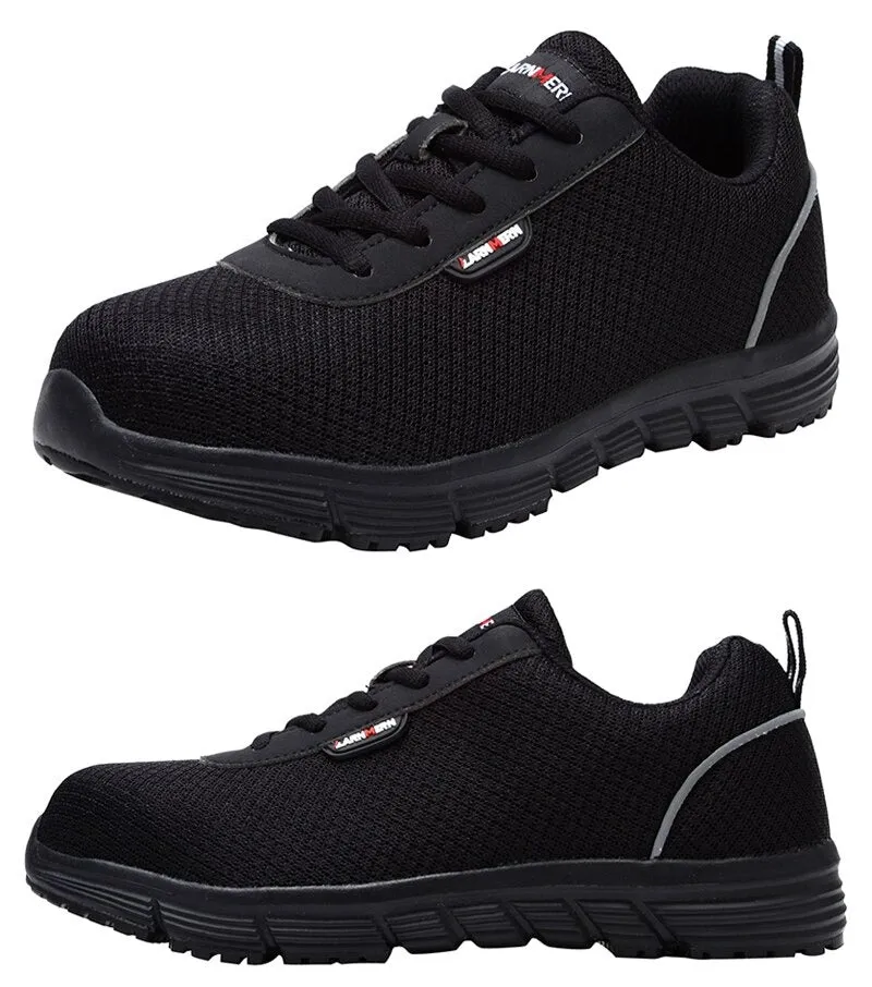 Men Steel Toe Work Safety Shoes Lightweight Breathable Smashing Non Slip Reflective Casual Sneaker