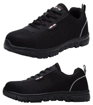 Men Steel Toe Work Safety Shoes Lightweight Breathable Smashing Non Slip Reflective Casual Sneaker