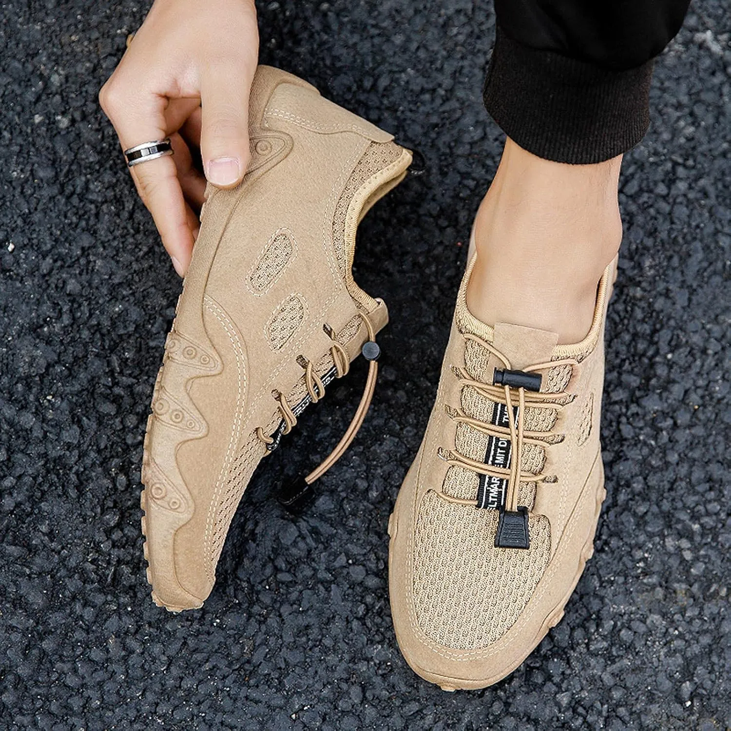 Mens Lightweight Minimalist Shoes Recovery Air Athletic Running Tennis Shoe Arch Support Walking Shoes for Men