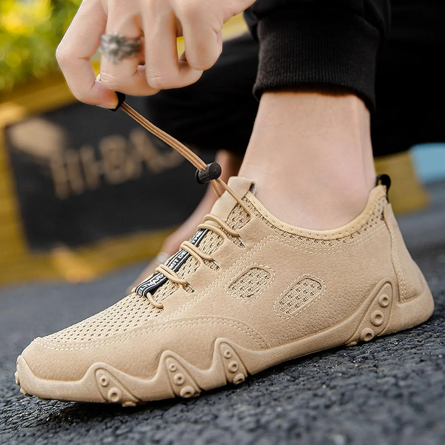 Mens Lightweight Minimalist Shoes Recovery Air Athletic Running Tennis Shoe Arch Support Walking Shoes for Men