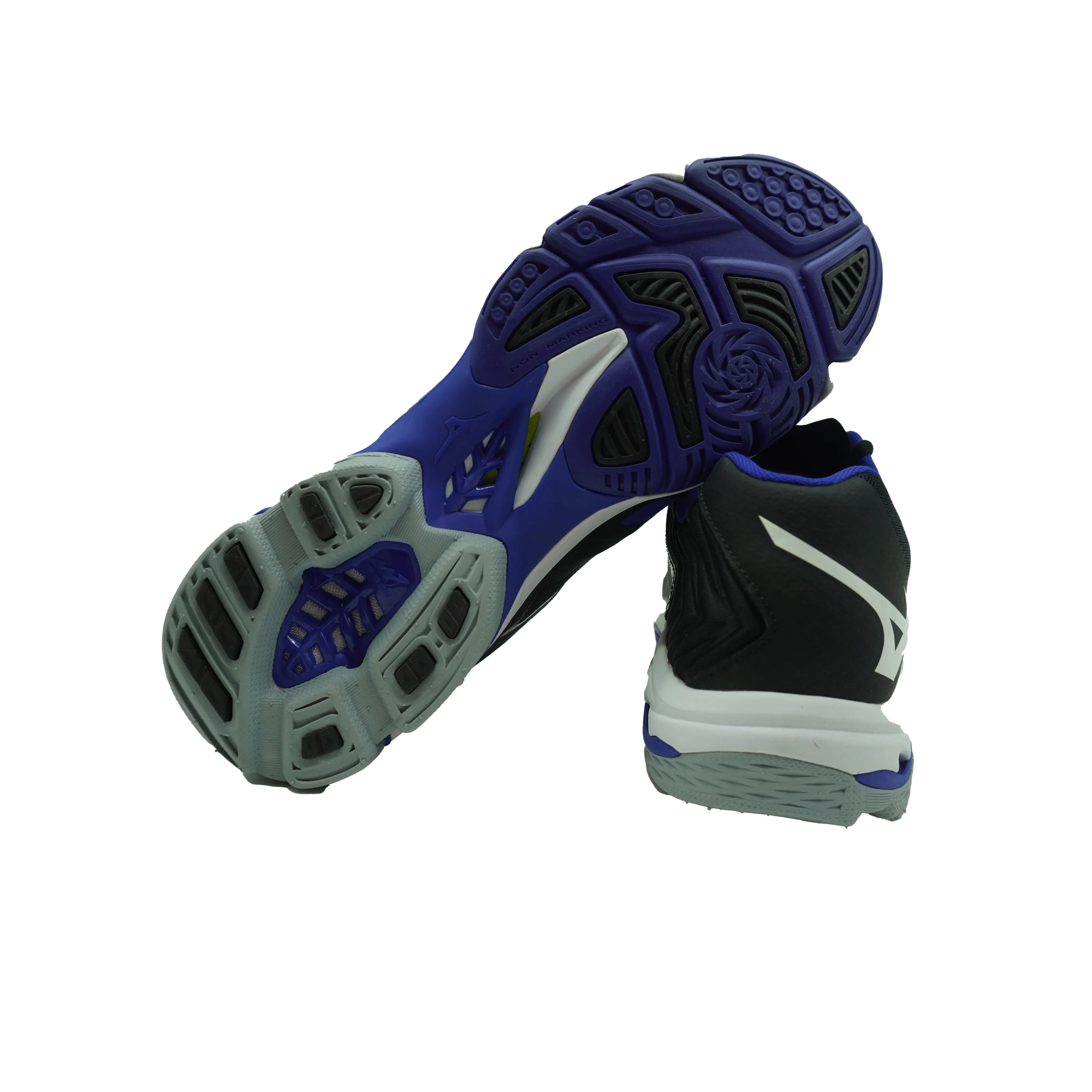 Mizuno Women's Wave Lightning Z5 Volleyball Athletic Shoes Black White Blue 12