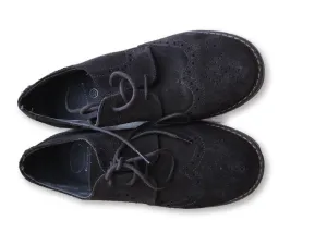 Papouelli London Suede Brown School Shoes Size 35 Boys Children
