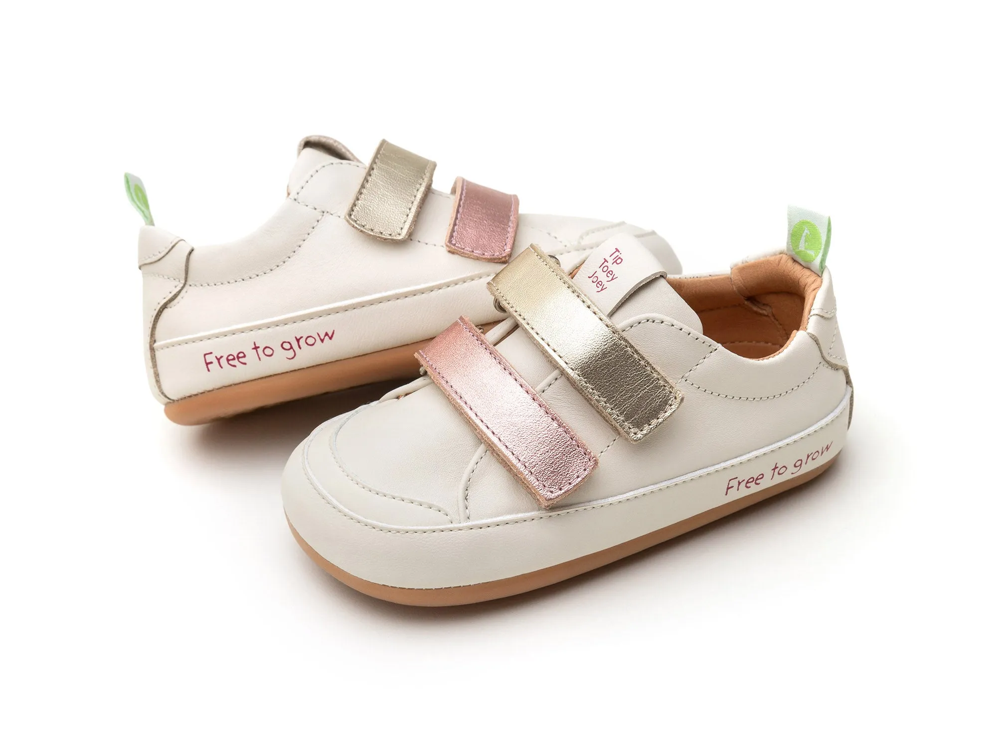 Tip Toey Joey Girl's Bossy Play Sneakers - Tapioca / Rose Gold / Champagne