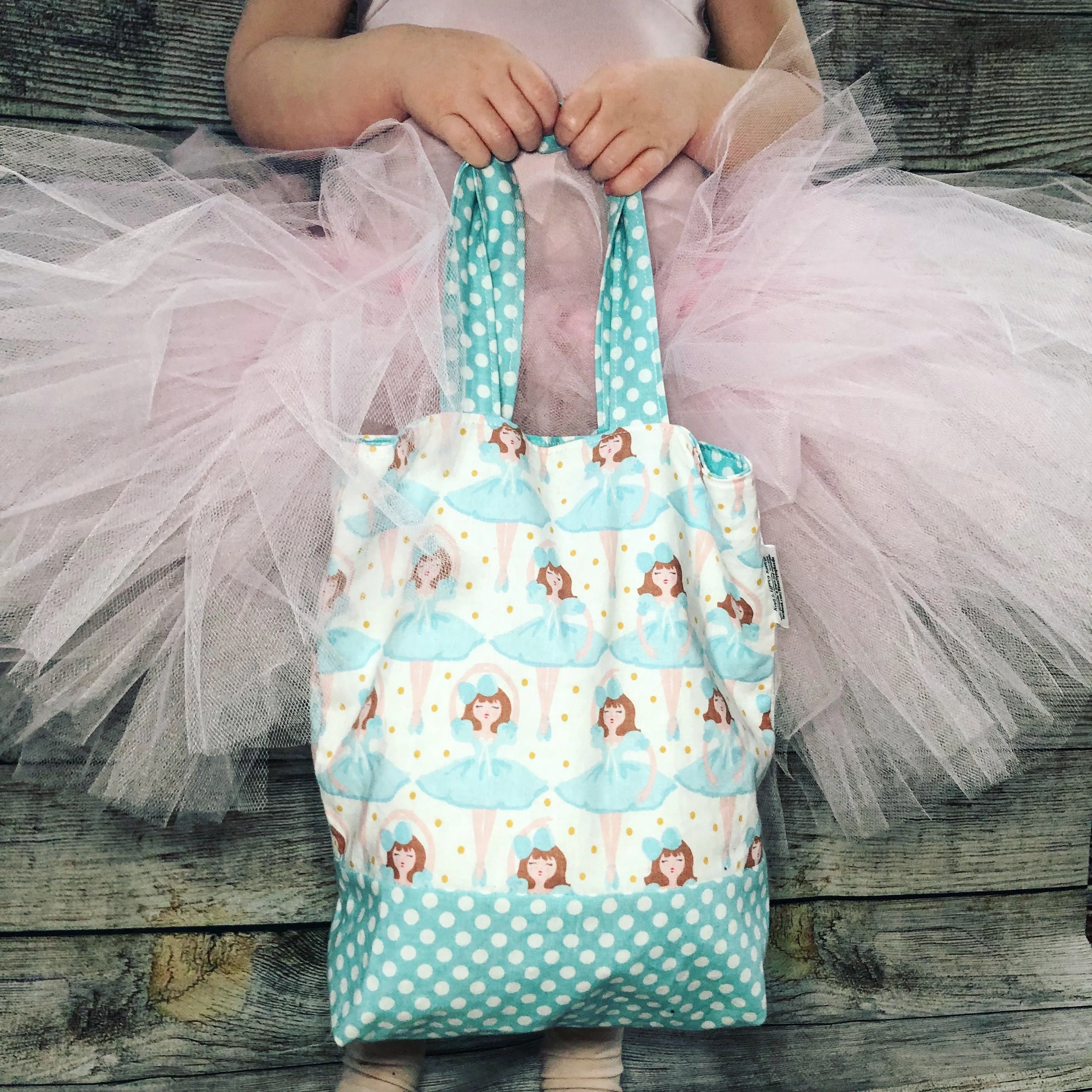 Toddler Sized Reversible Tote Fireflies