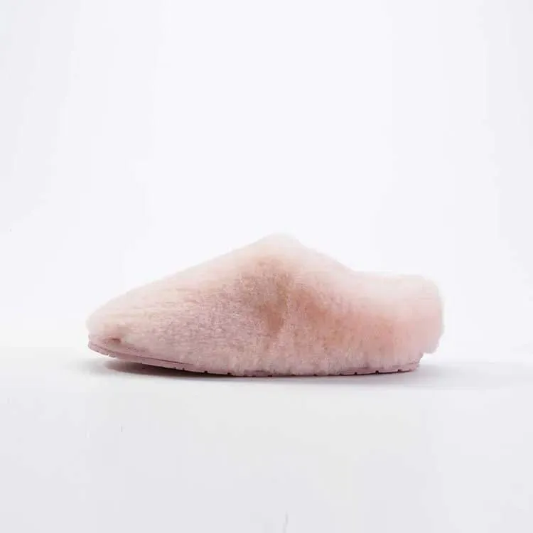 Top Quality Natural Sheepskin Fur Slippers - Genuine Wool Lining & Rubber Outsole