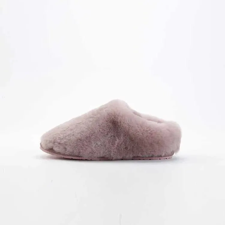 Top Quality Natural Sheepskin Fur Slippers - Genuine Wool Lining & Rubber Outsole