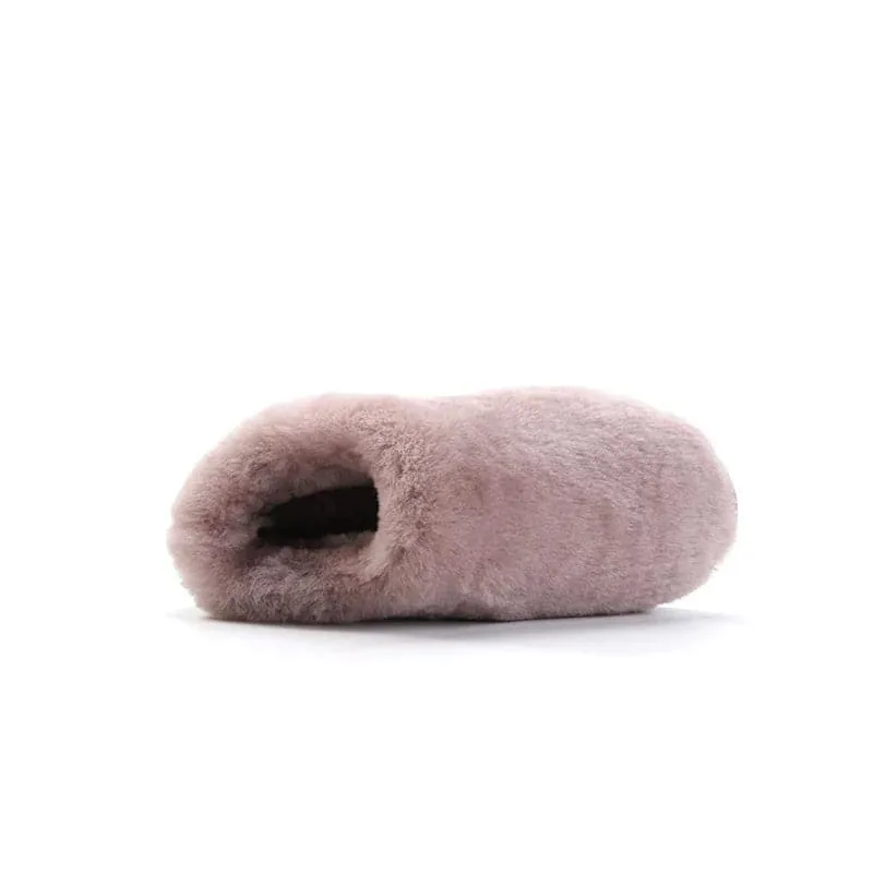 Top Quality Natural Sheepskin Fur Slippers - Genuine Wool Lining & Rubber Outsole
