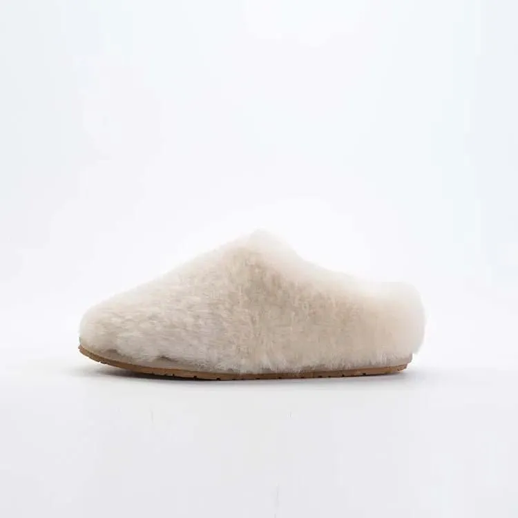 Top Quality Natural Sheepskin Fur Slippers - Genuine Wool Lining & Rubber Outsole