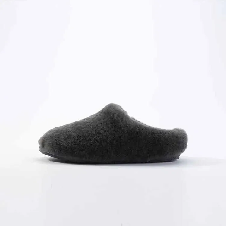 Top Quality Natural Sheepskin Fur Slippers - Genuine Wool Lining & Rubber Outsole