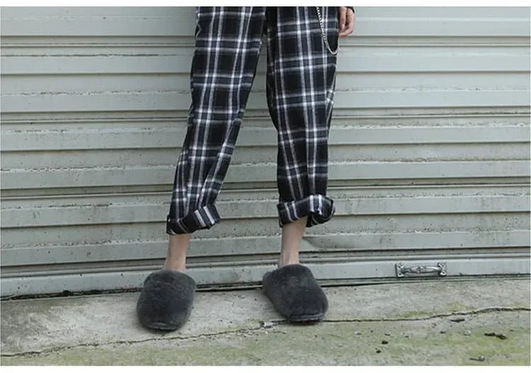 Top Quality Natural Sheepskin Fur Slippers - Genuine Wool Lining & Rubber Outsole