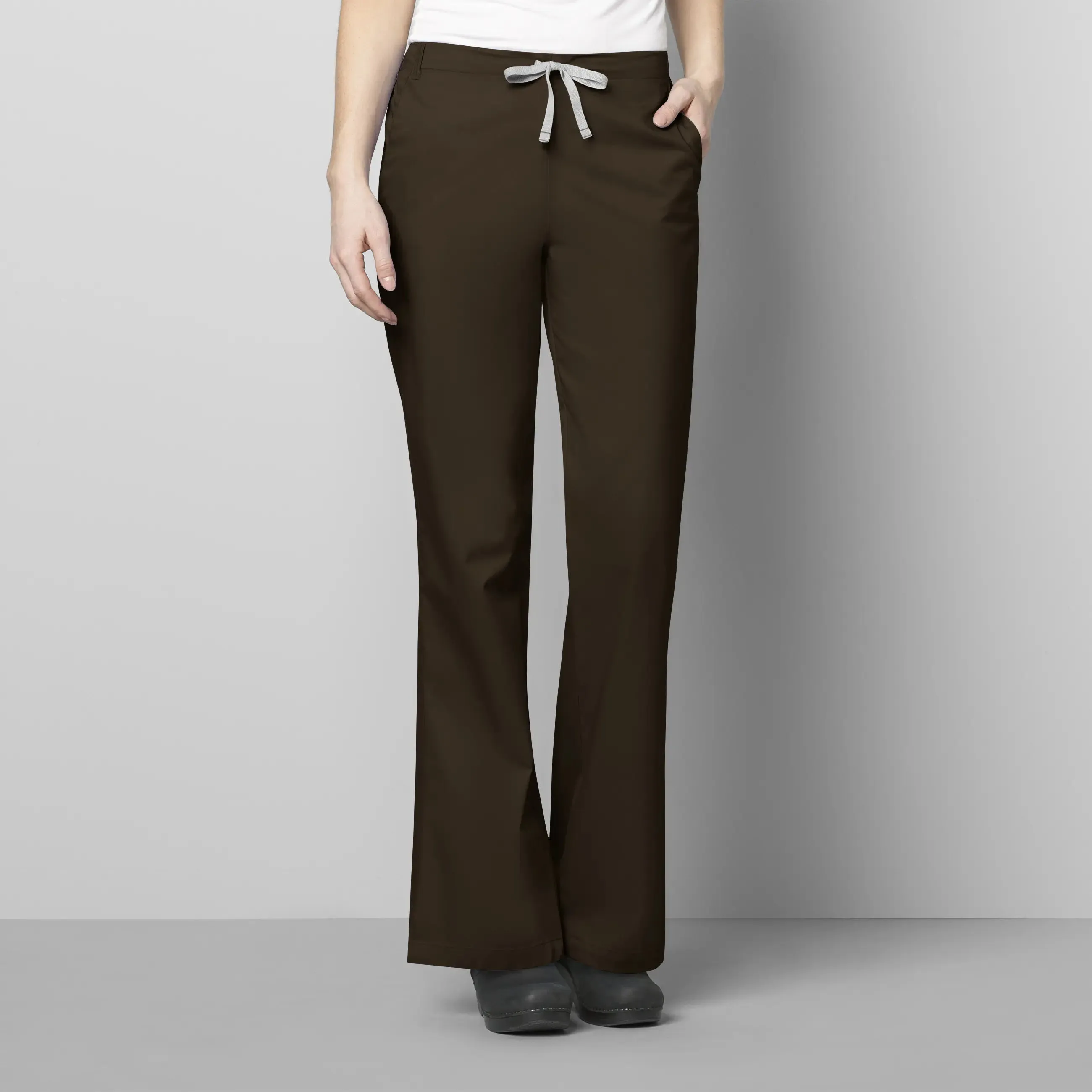 Wink Women's Flare Leg Scrub Pant - Chocolate